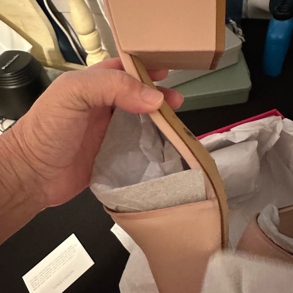 Vince Camuto Blush Pink Block Heel Mules - Picture 5 of 10